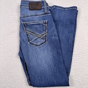 Buckle BKE Jake Jeans Men's 30x30 Blue Durable Denim Straight Whiskered Faded